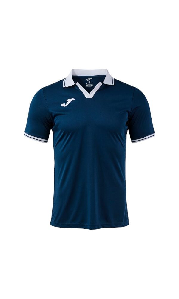 Joma Poloshirt Galaxy (100% rec. Polyester, leicht, atmungsaktiv) navyblau/weiss