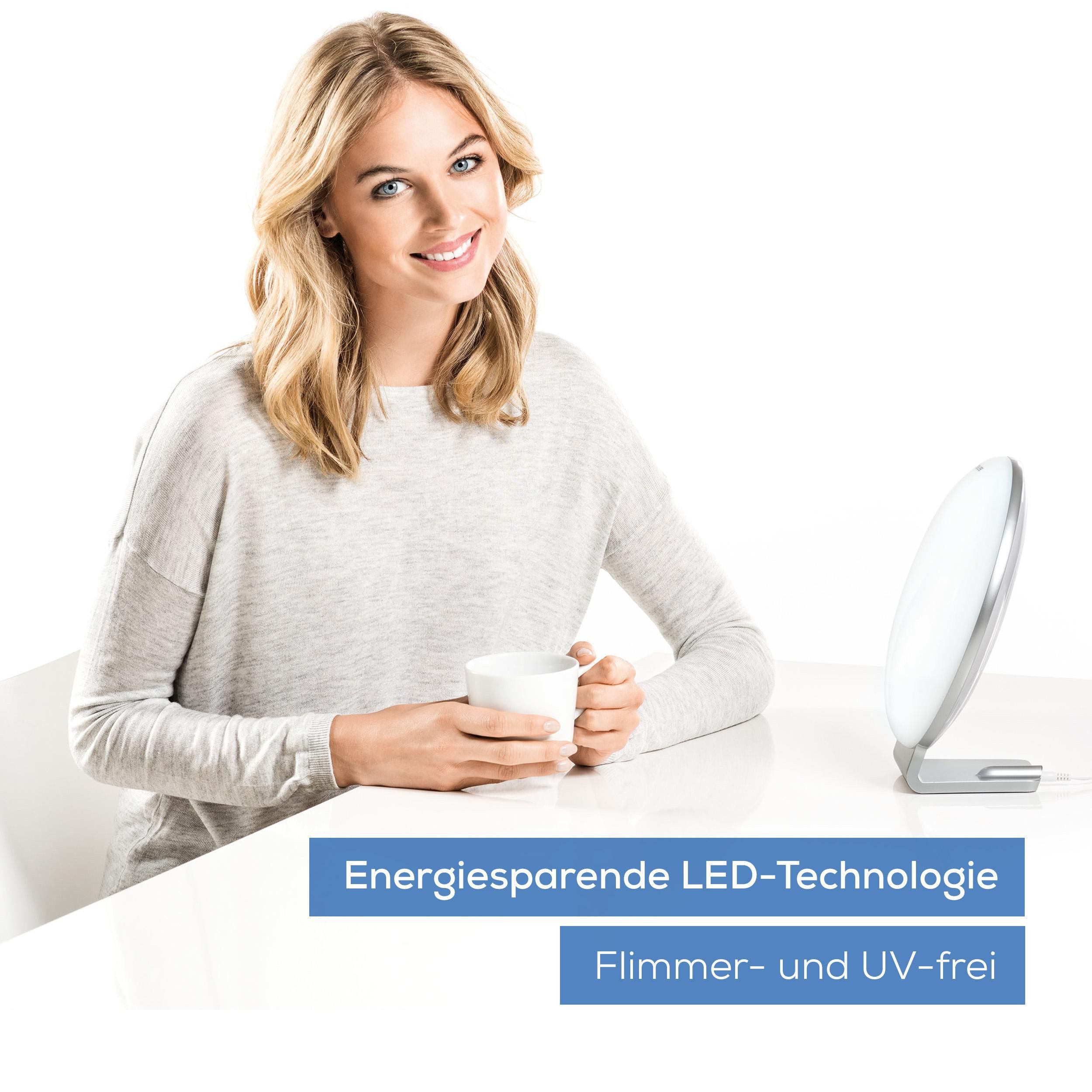 BEURER Tageslichtlampe TL 50 mit rundem Design, ideal für zu Hause oder im Büro, LED fest integriert, Zur Anwendung bei Lichtmangelerscheinungen und gedrückter  – Bild 4 von 5