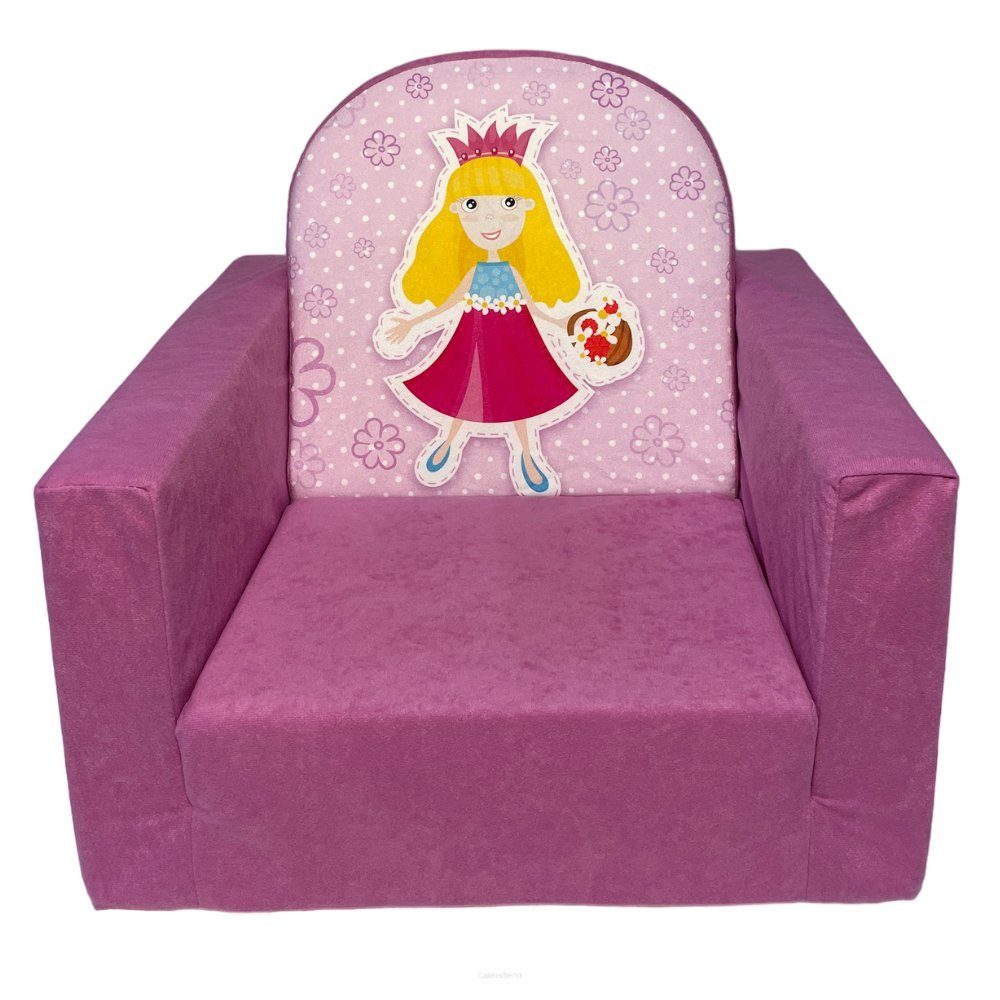 FORTISLINE Kindersessel Ausklappbarer Kindersessel - Prinzessin Pink