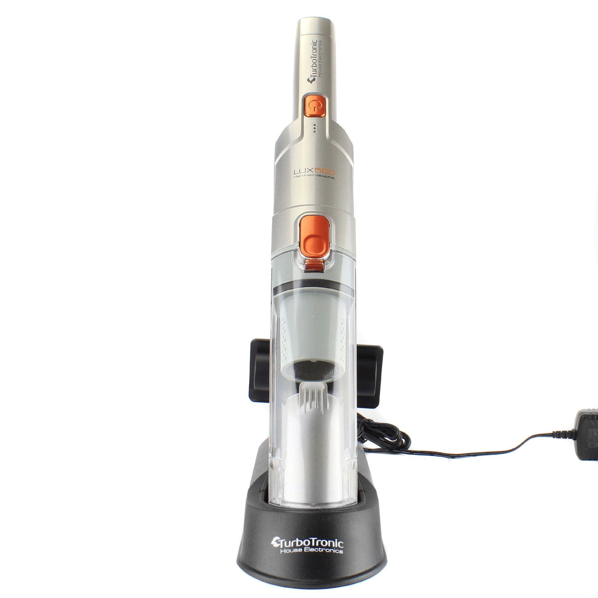 TurboTronic by Z-Line Handstaubsauger 12kpa, 12 Min. Laufzeit, ultra-Leichtgewicht Boden Staubsauger, 90 W, beutellos, kabelloser Sofa Couch Tisch Handsauger mit Ladestation