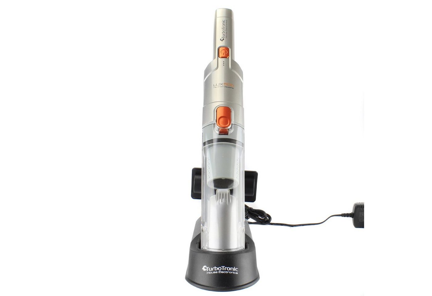 TurboTronic by Z-Line Handstaubsauger 12kpa, 12 Min. Laufzeit, ultra-Leichtgewicht Boden Staubsauger, 90 W, beutellos, kabelloser Sofa Couch Tisch Handsauger mit Ladestation
