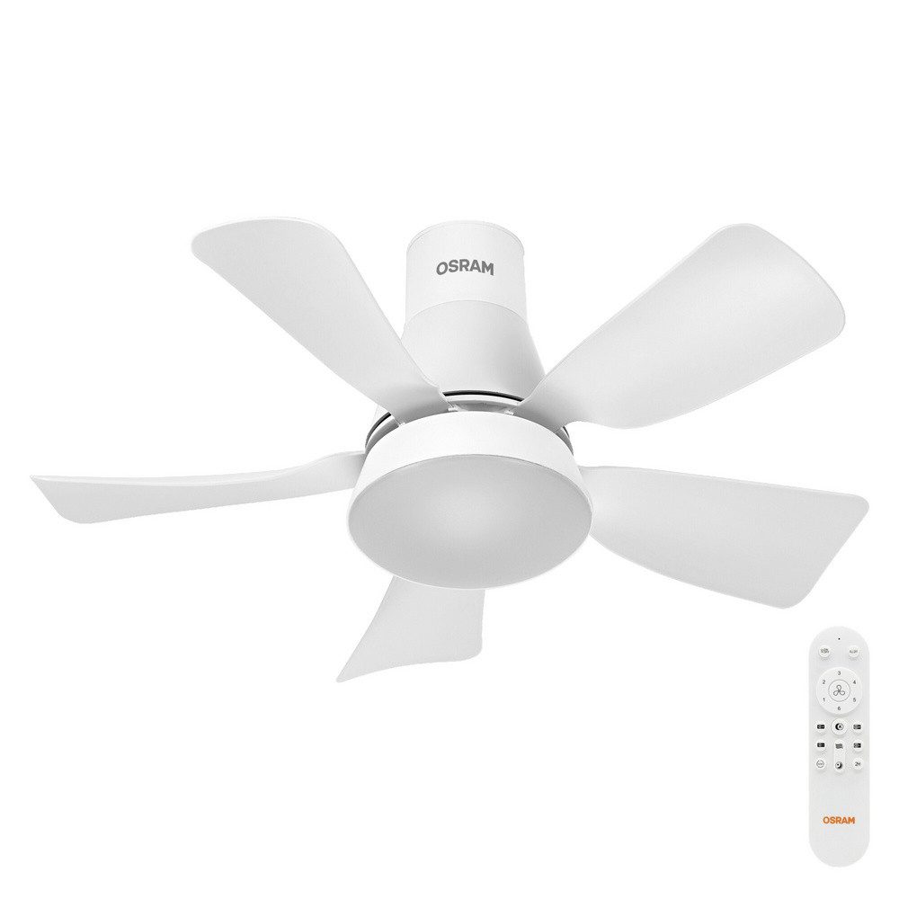 Osram Bodenventilator OSRAM HOMELIGHTING Ceiling Fan Leste 445mm 21W CCT Deckenventilator 2, 44.50 cm Durchmesser