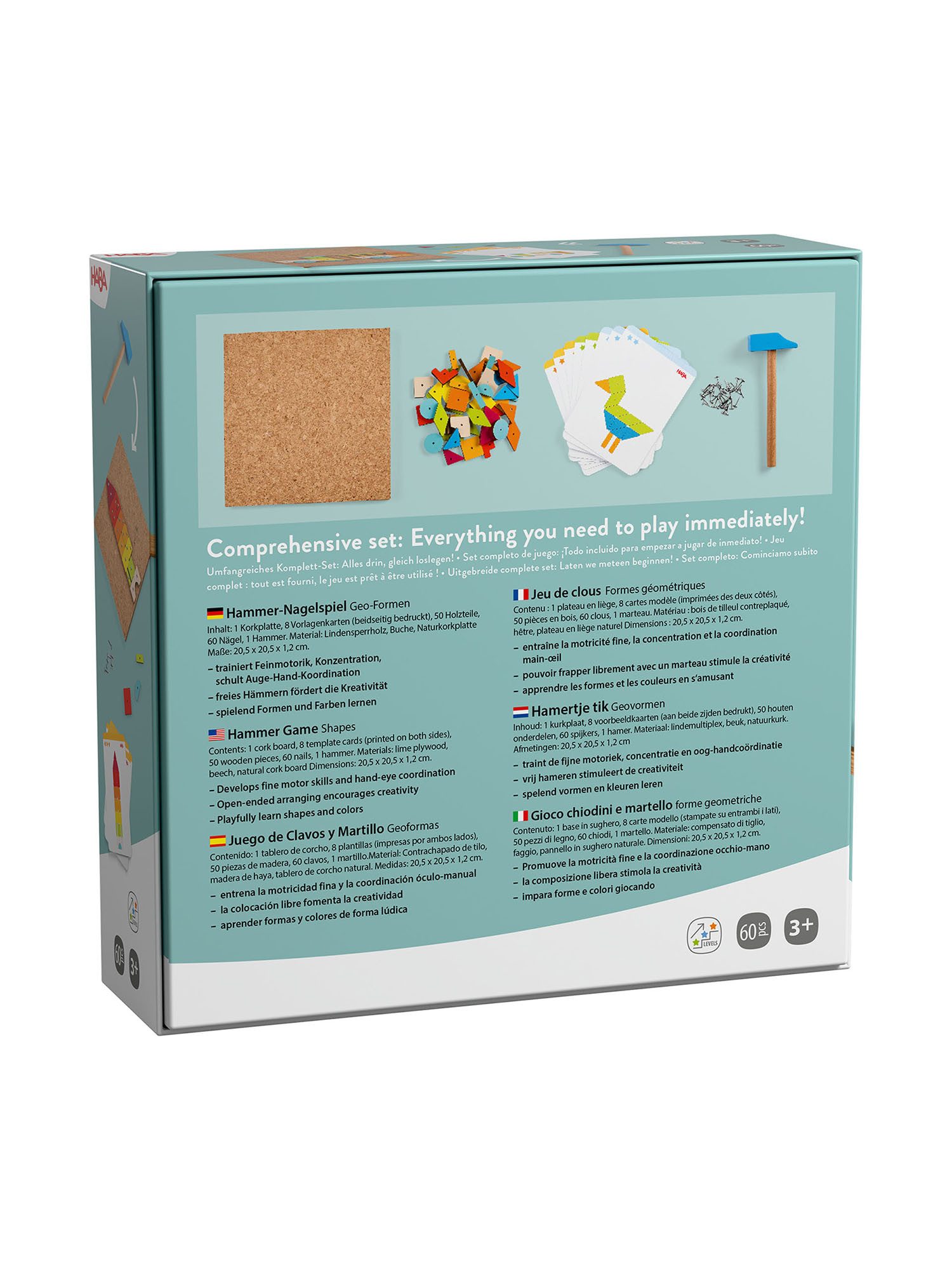 Haba Spiel Hammer-Nagelspiel, Gesellschaftsspiel, Brettspiel, Familienspiel