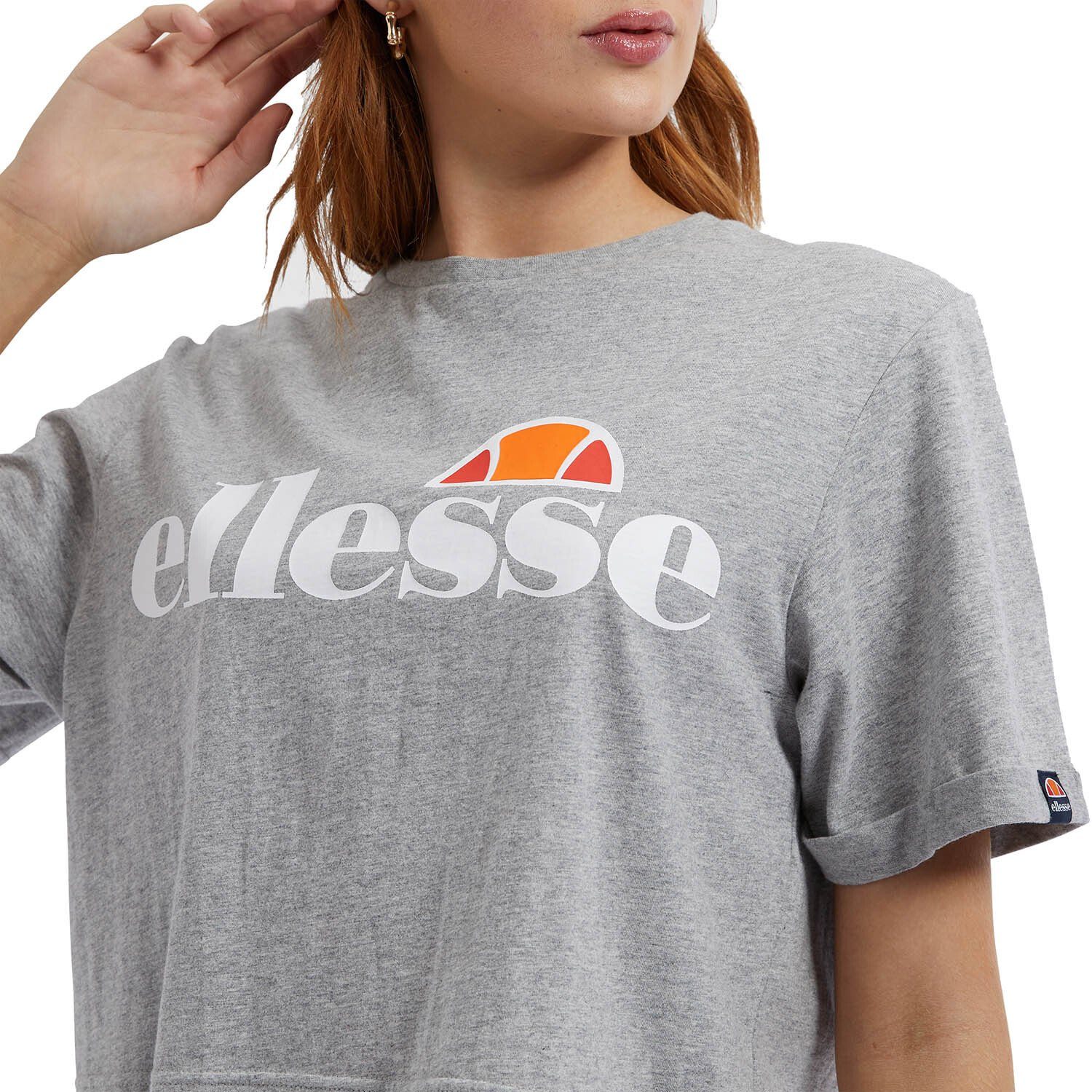 Damen - Kurzarm, Crop-Top, T-Shirt Grau Ellesse Crewneck T-Shirt