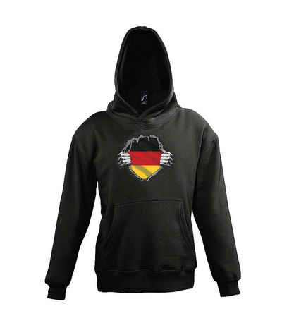 Youth Designz Kapuzenpullover Deutschland Herz Kinder Hoodie Mit lustigem Frontprint