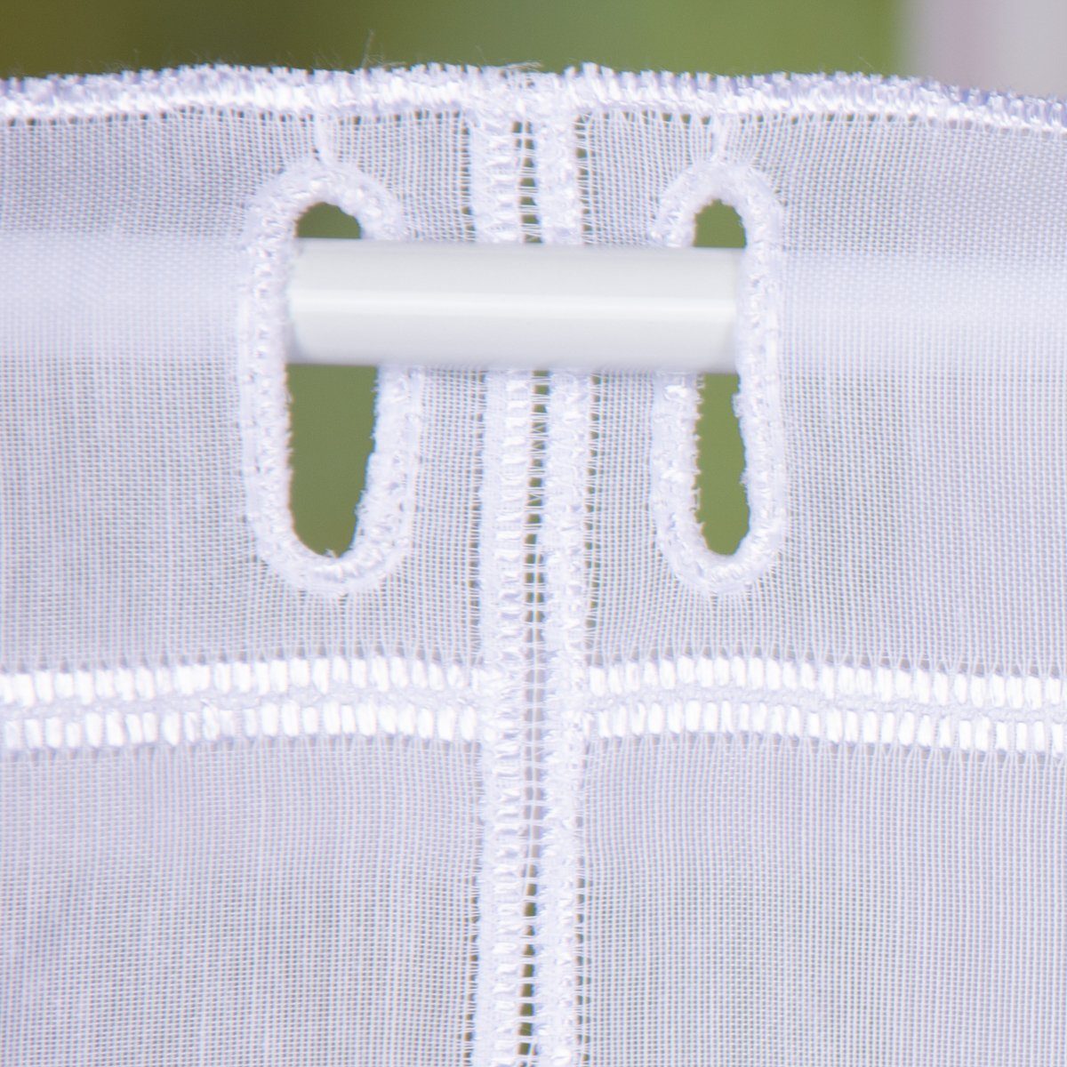 SCHÖNER LEBEN. Meterware Bistrogardine Scheibengardine Stickerei Blumen Met günstig online kaufen