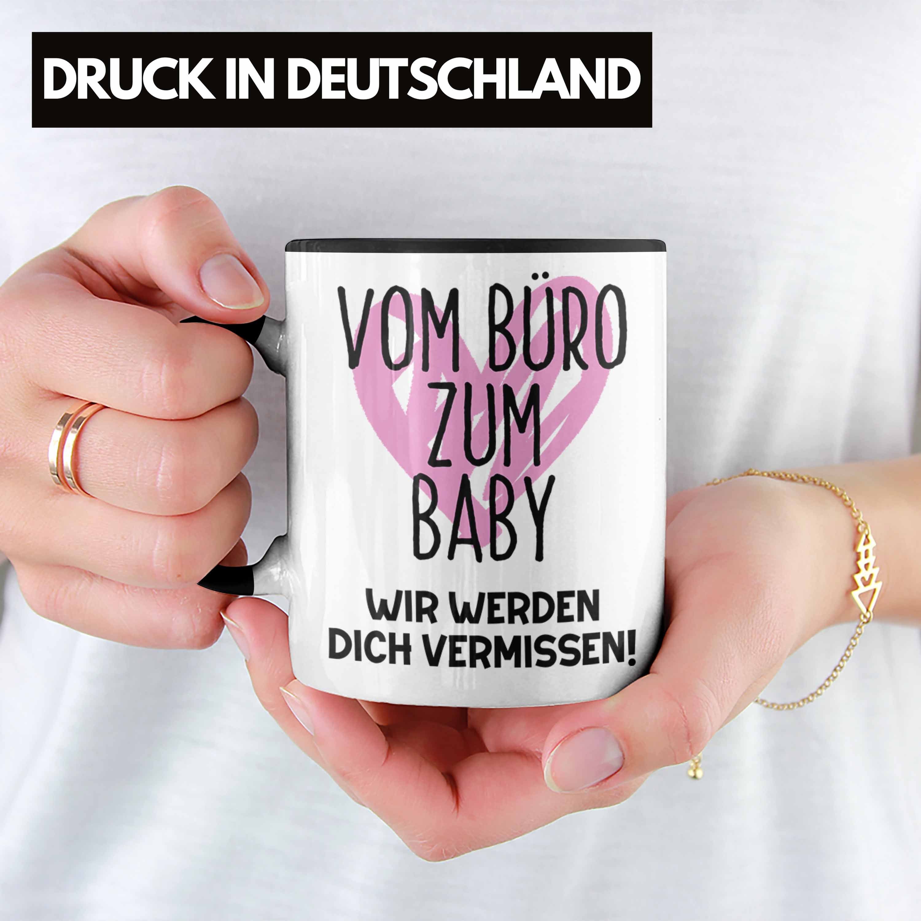 Trendation Abschied Tasse Abschieds Kollegin Mama Schwarz Mutterschutz Tasse Geschenk Werdende