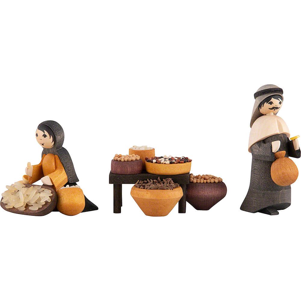 ULMIK Dekofigur Gewürzhändler 3-teilig gebeizt (7cm) von ULMIK