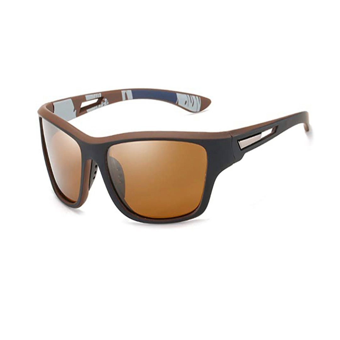 Ultra leicht UV-Schutz Sportbrille für Autofahren Wandern Radfahren Bootssport Golfen und Angeln Polarisierte Sportbrille Sonnenbrille Fahrradbrille für Herren und Damen mit Al-Mg Metallrahme 