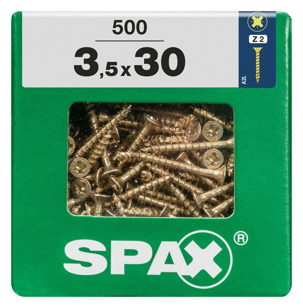 [Super günstiger Sonderpreis!] SPAX Holzbauschraube Spax Universalschrauben x 3.5 PZ mm 500 2 30 