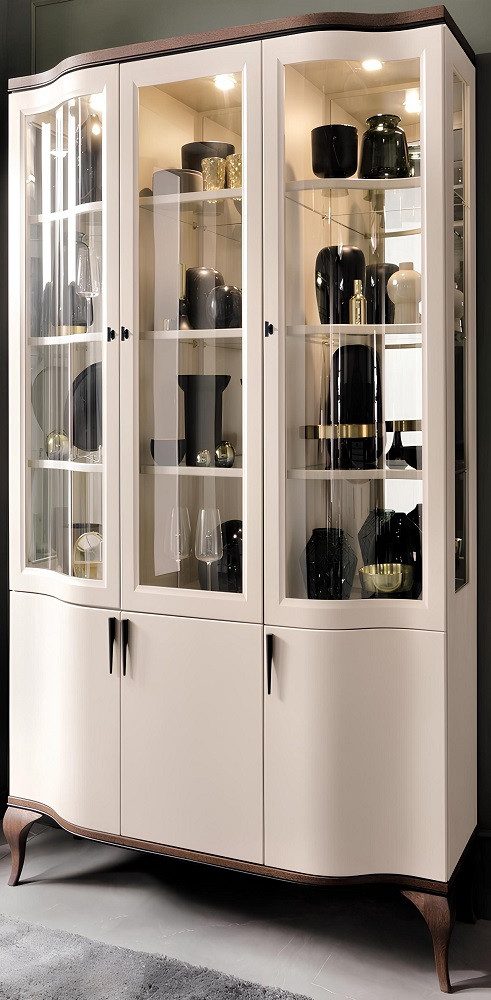 Xlmoebel Vitrine Hochwertige Holzvitrine mit edlem Glas - Schrankregal aus Holz (Vitrine) Hergestellt in Europa