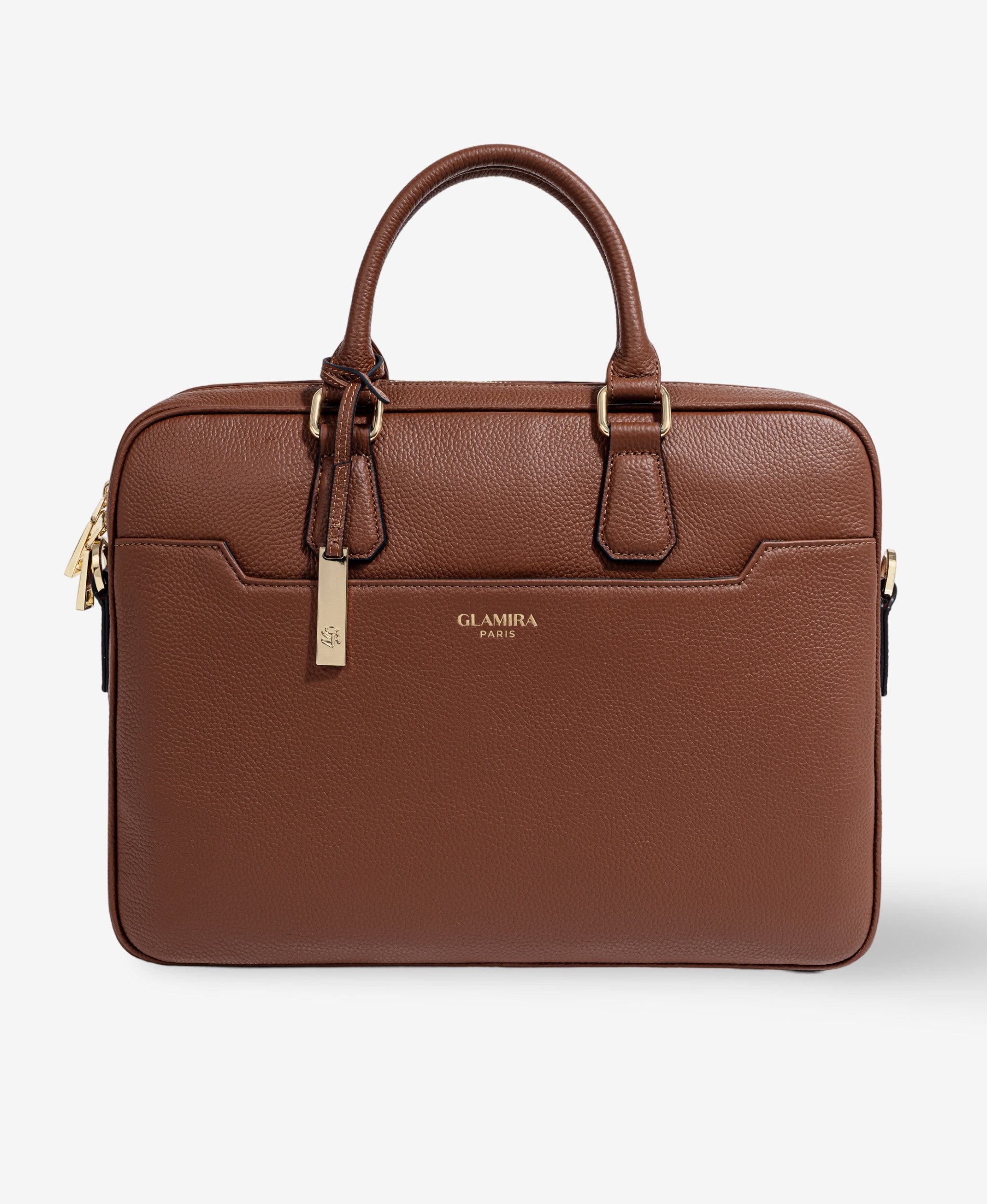 GLAMIRA Laptoptasche Lysandra Braune Aktentasche (1-tlg), echt Leder