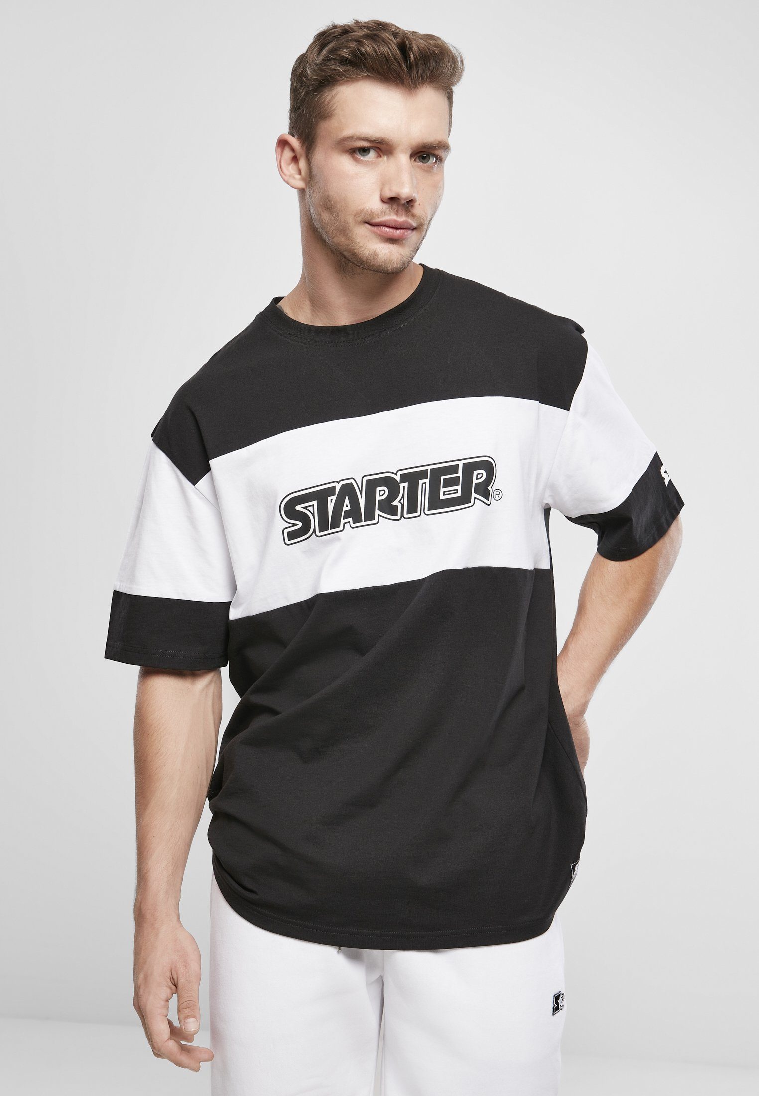 Starter Black Label T-Shirt Starter Block Jersey (1-tlg) black/white