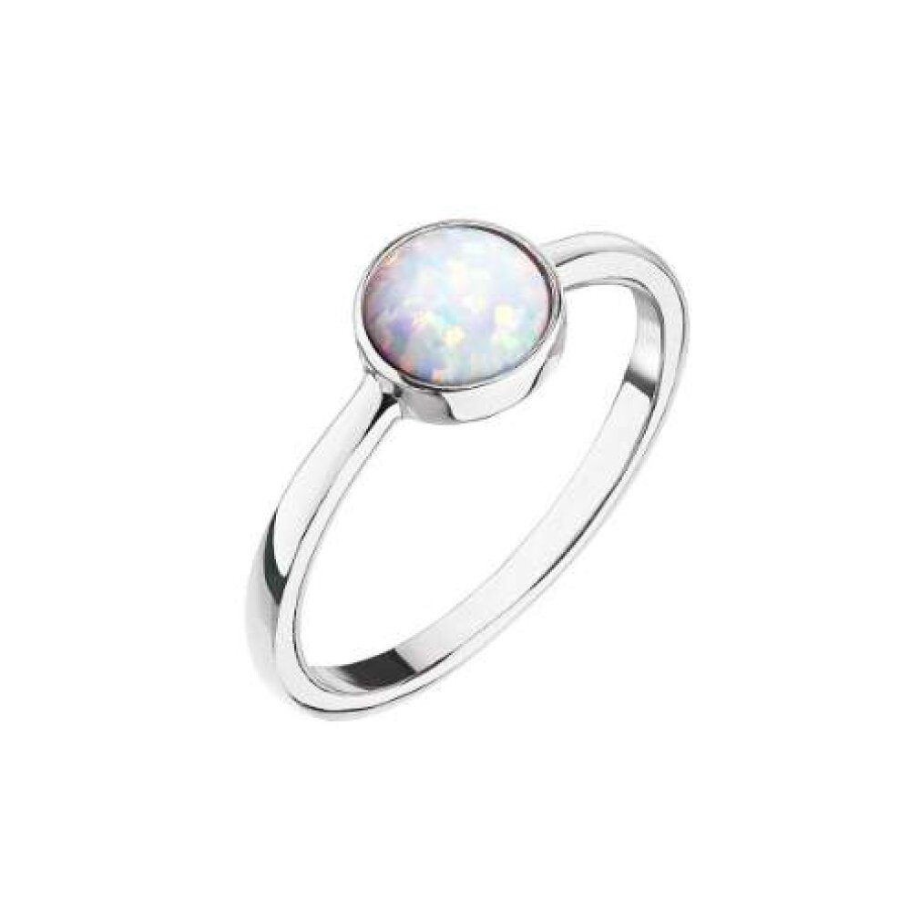 EVOLUTION Fingerring Silver ring with white opal 15001.1 white - Circuit: 54 mm