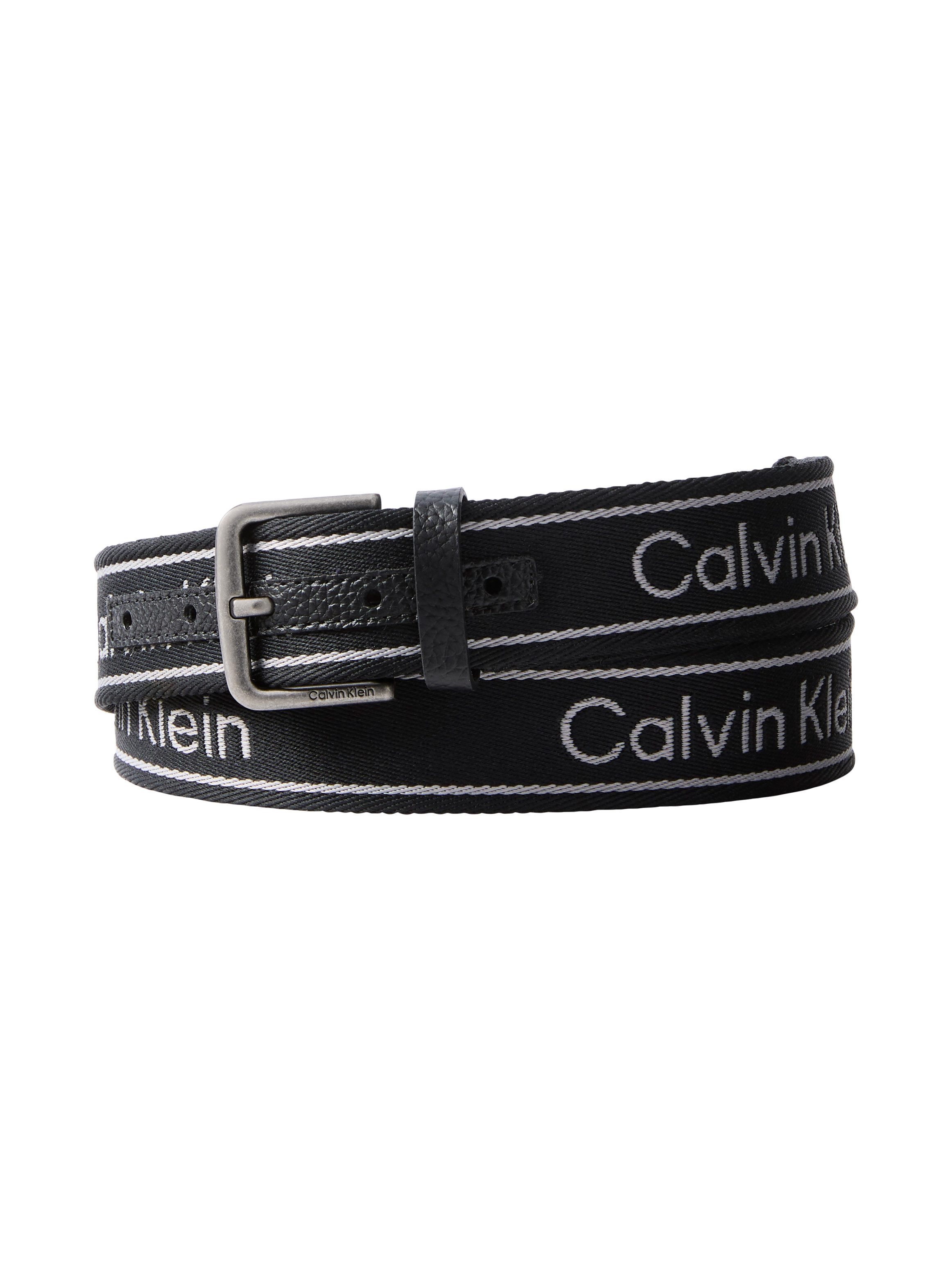 Calvin Klein Stoffgürtel SHORT ROUND BUCKLE WEBBING 35MM Regular fit und größenverstellbar