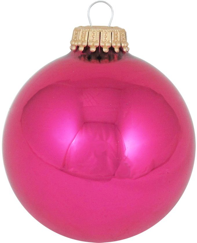 Lauscha Weihnachtsbaumkugel Christbaumschmuck, St) rot, CBK90005, (8 Krebs Weihnachtsdeko Glas Christbaumkugeln Glas