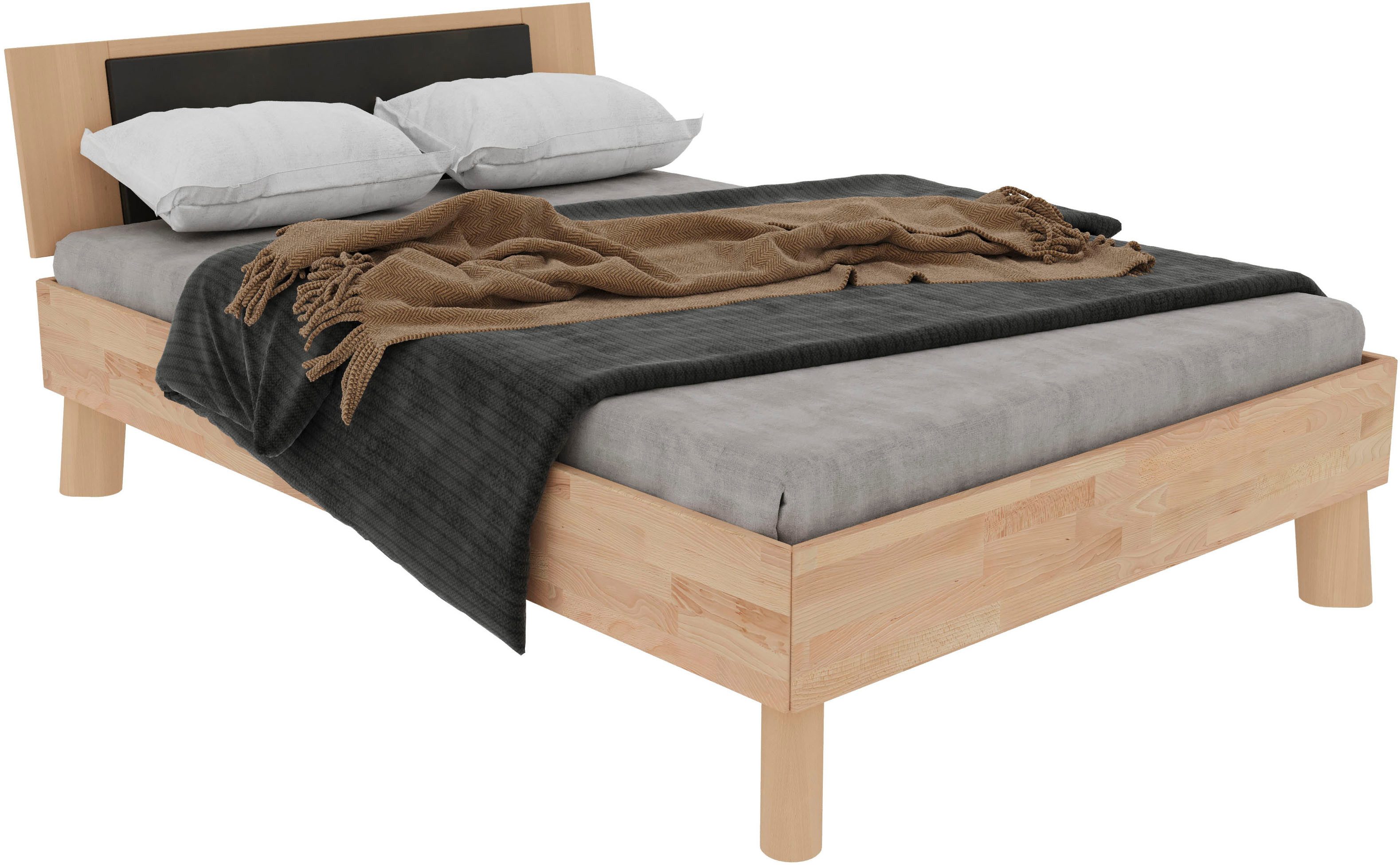 Home affaire Massivholzbett Chavot IV inkl. gepolstertem Kopfteil, wahlweis günstig online kaufen