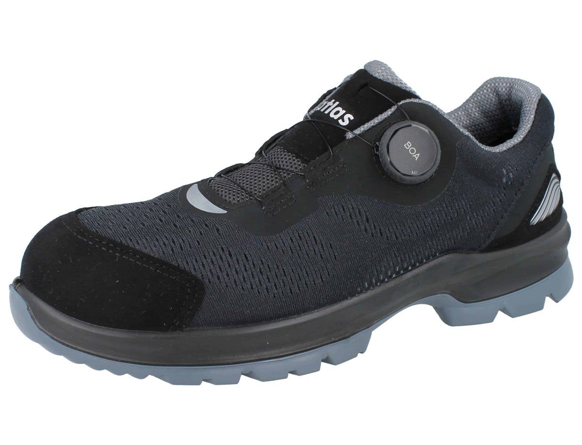 Atlas ATLAS Flash 3300 BOA Herren Sicherheitshalbschuhe S1 schwarz - Größe: Sicherheitsschuh Wechselfußbett
