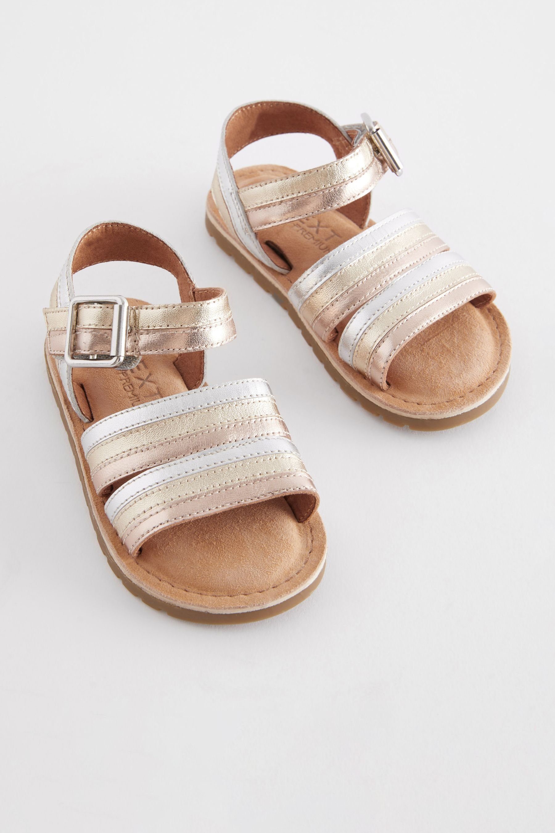 Next Gestreifte Ledersandalen Sandale (1-tlg) günstig online kaufen