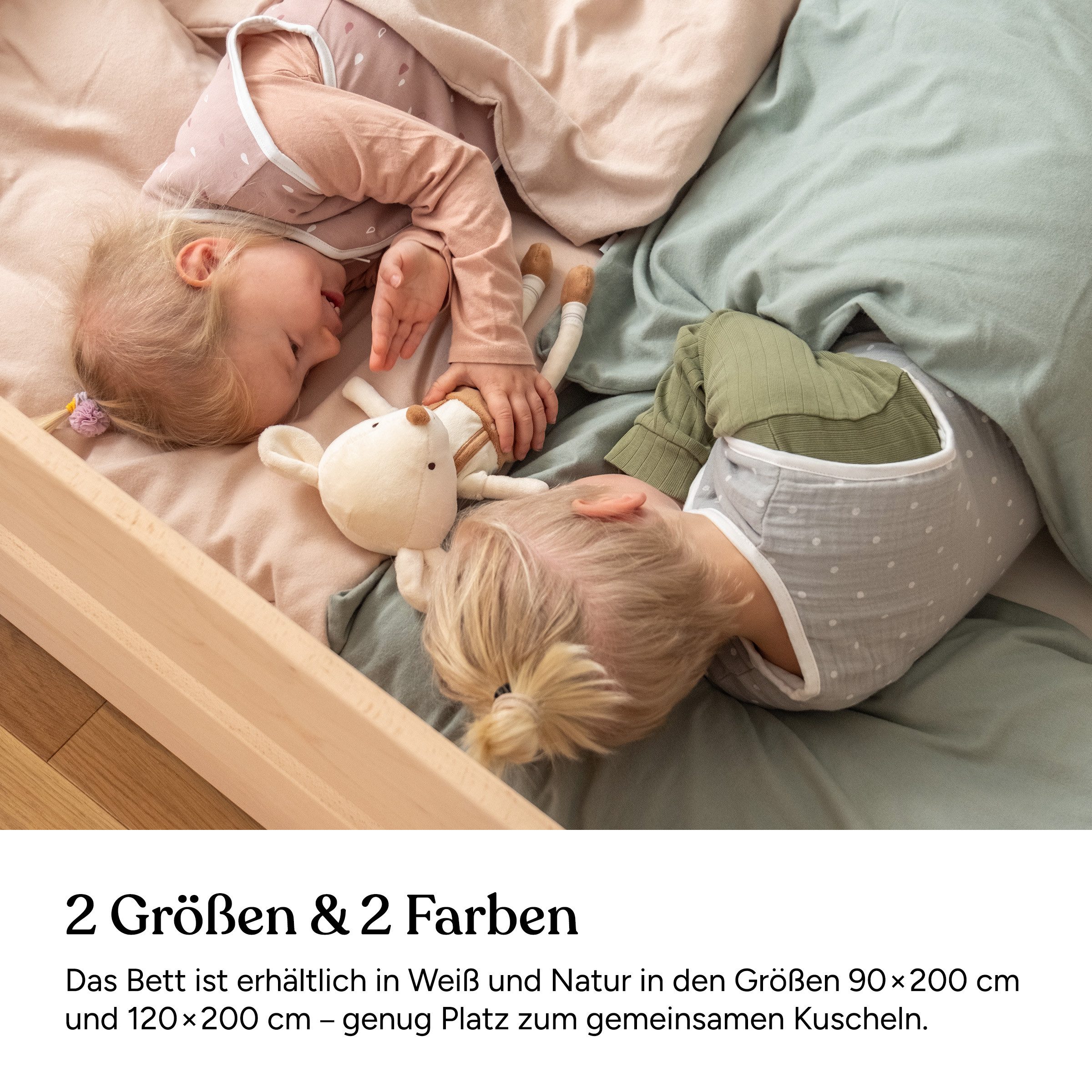 Ehrenkind Kinderbett Bodenbett Buche Nova (Massives Buchenholz)