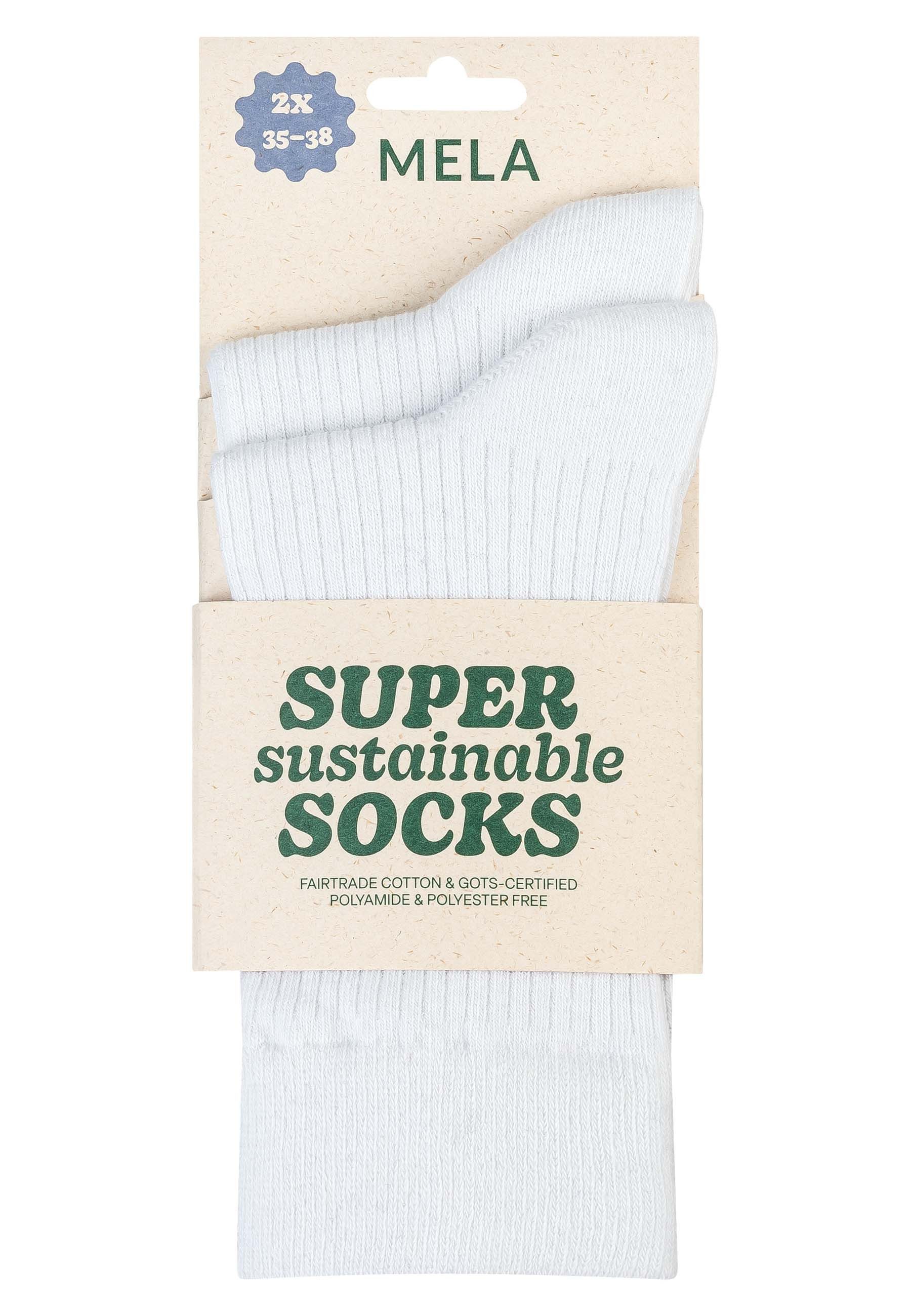 MELA Socken Gerippte Socken 2 Paare Das Elasthan "Roica" ist abbaubar, ohne günstig online kaufen