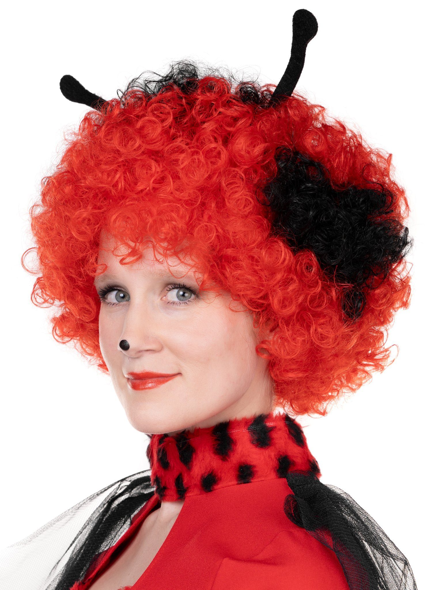 Metamorph Kostüm-Perücke Marienkäfer Perücke - Kostüm Faschingsperücke, Für tierische Clowns und clowneske Käfer