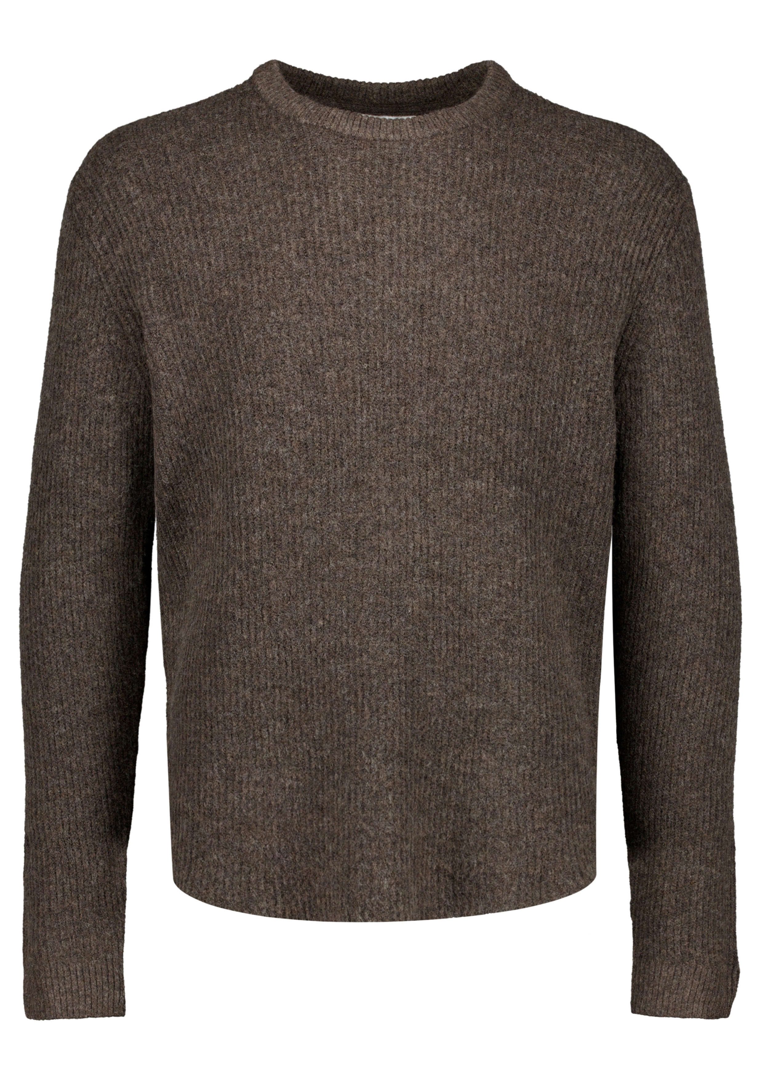 LINDBERGH Strickpullover Winterpullover mit Wolle und Stretch / Meliert