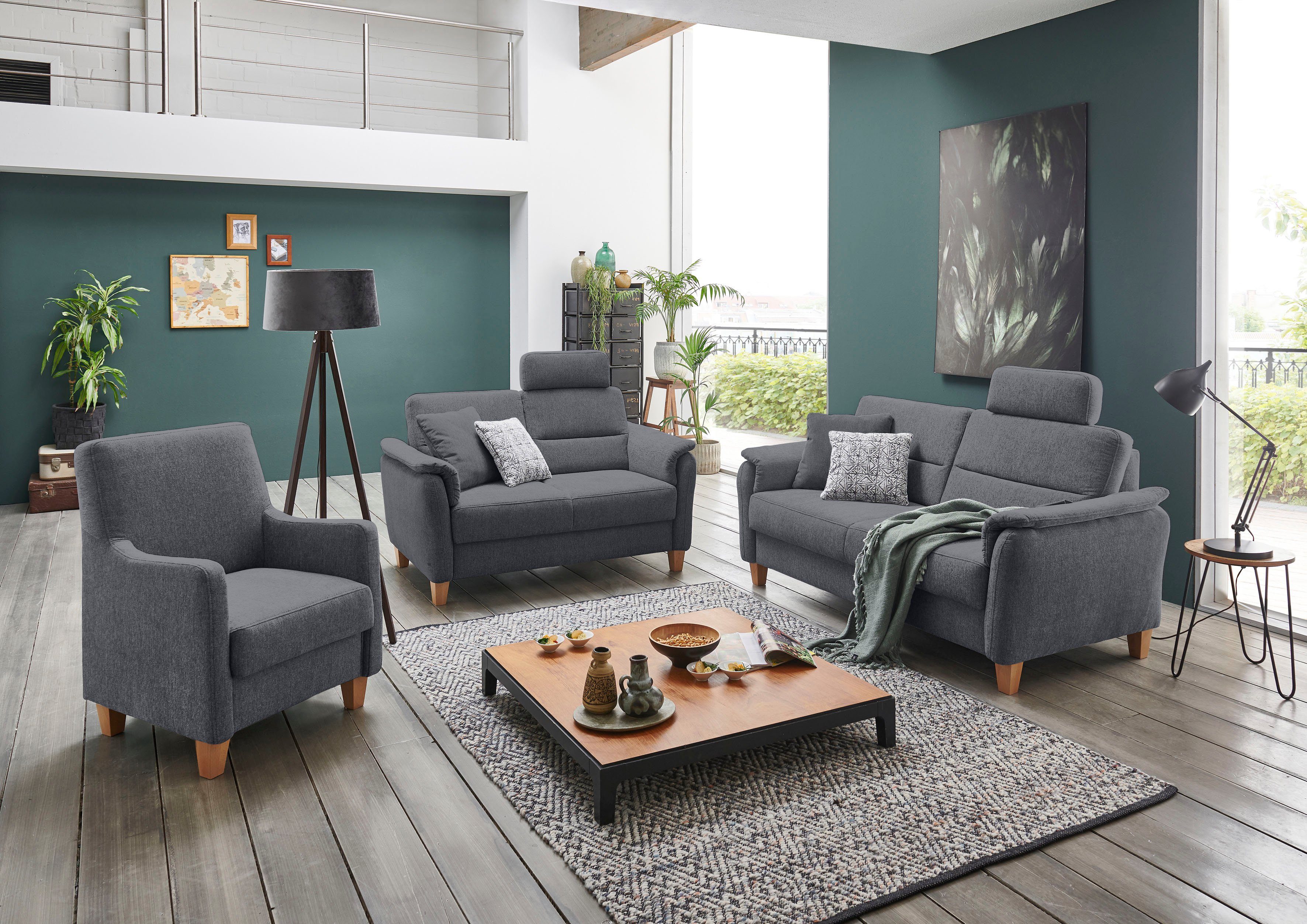 Home affaire Sessel Palmera, Federkern-Polsterung, passend günstig online kaufen