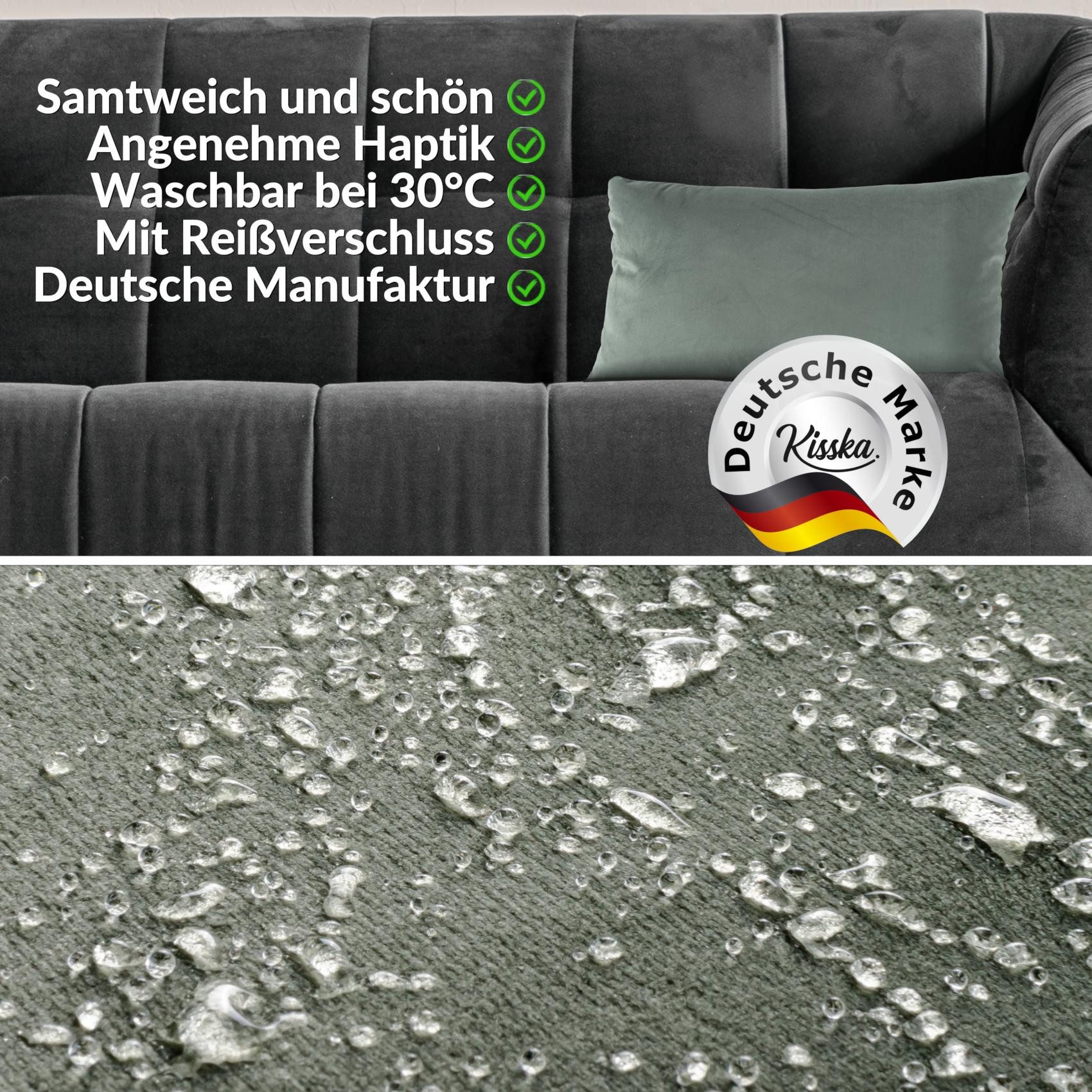 ANRO Dekokissen Kissenhülle MIT oder OHNE Füllung Kissenbezug Zierkissen, Kissenhülle in 30x50cm ohne Füllung Olivgrün
