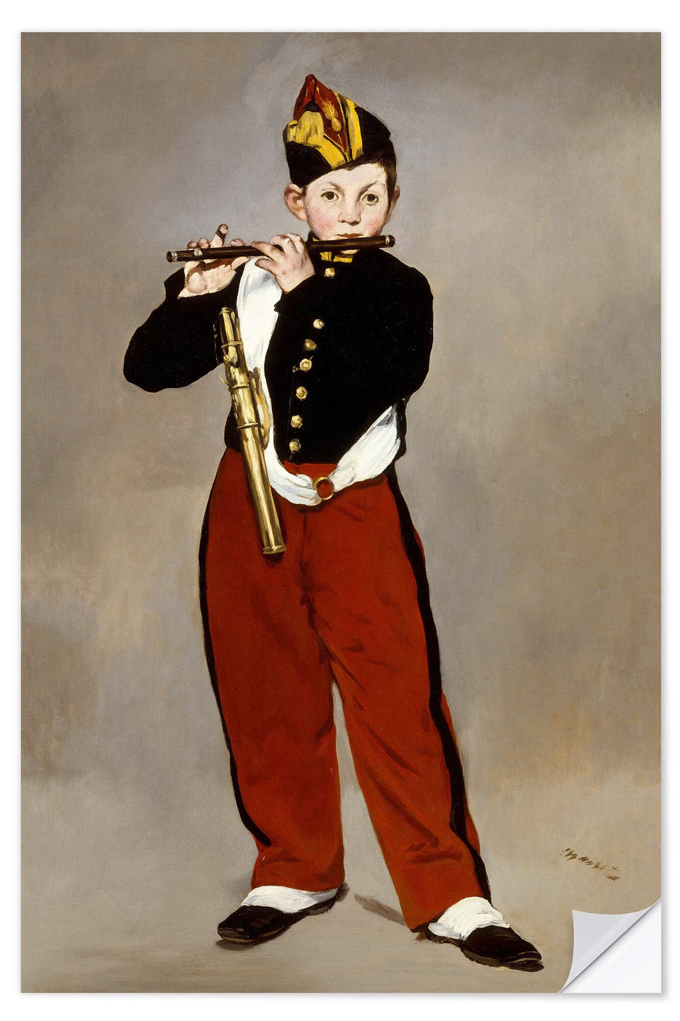 Posterlounge Wandfolie Édouard Manet, Der Pfeifer, Malerei