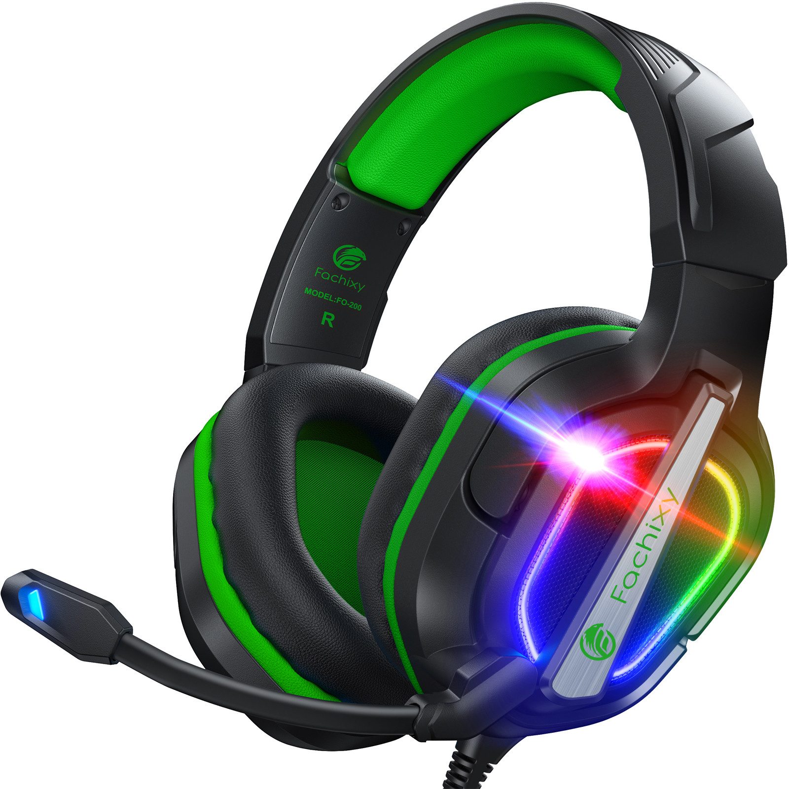 FC200 für PS4/PS5/PC/Xbox/Switch, Geräuschunterdrückung Gaming-Headset