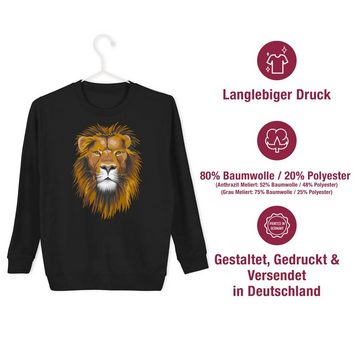 Shirtracer Sweatshirt Löwe Tiermotiv Animal Print
