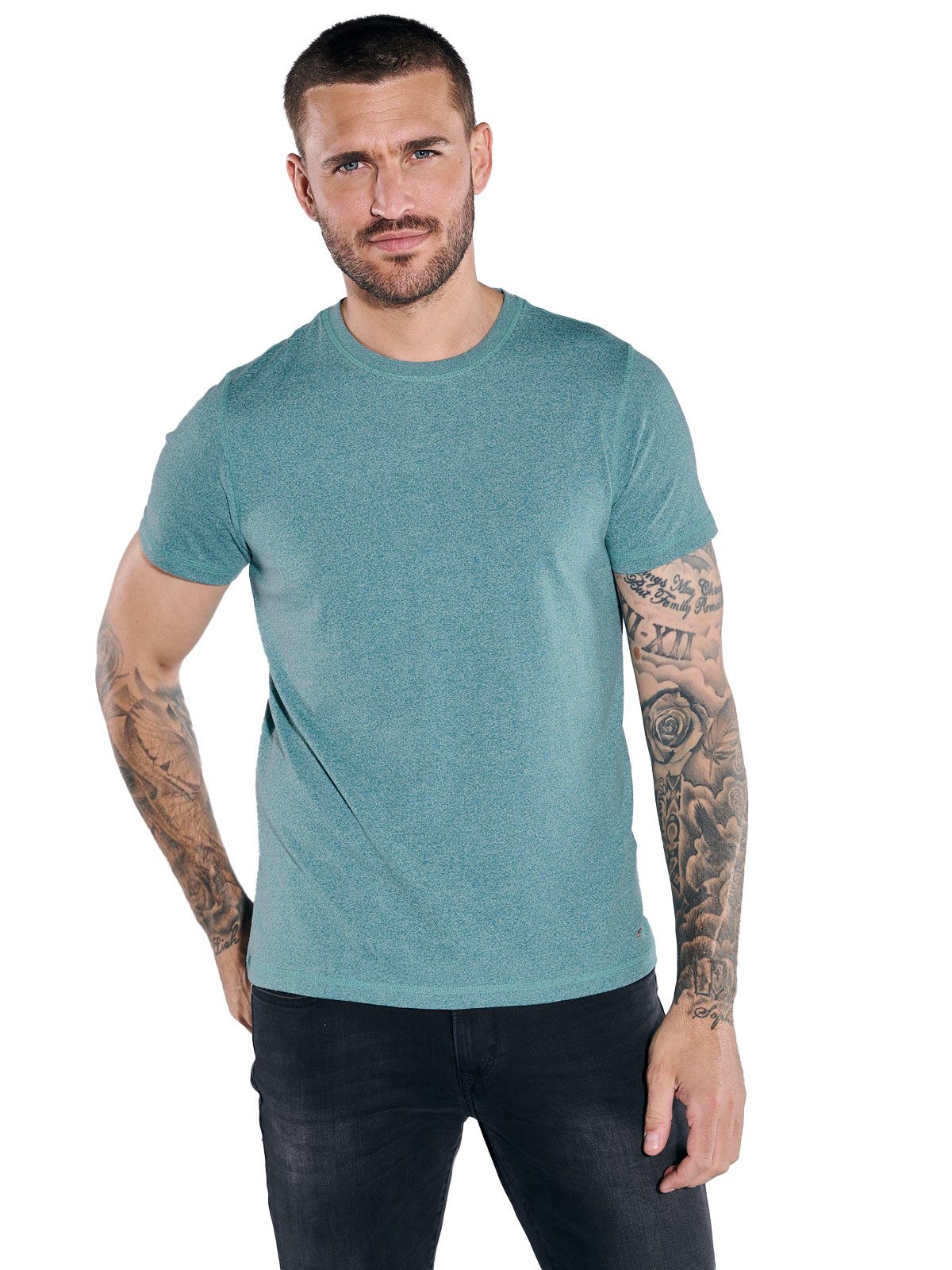 emilio adani T-Shirt emilio adani Herren T-Shirt slim fit, Petrolgruen