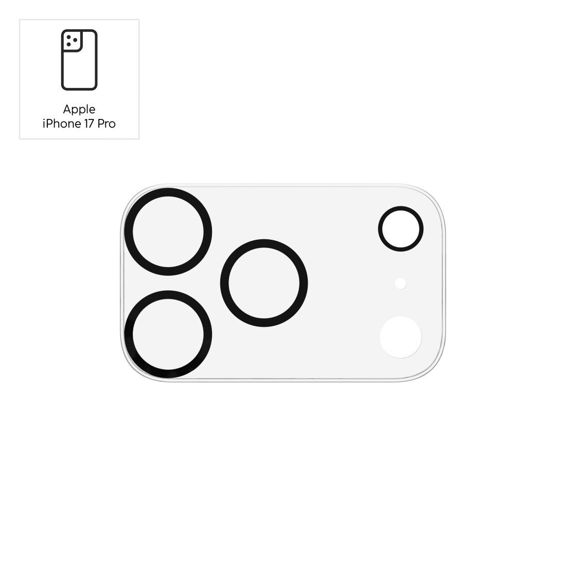 Hama Kameraschutzglas Kameraschutz für iPhone 17 Pro (Panzerglas Handykamera, 9H)