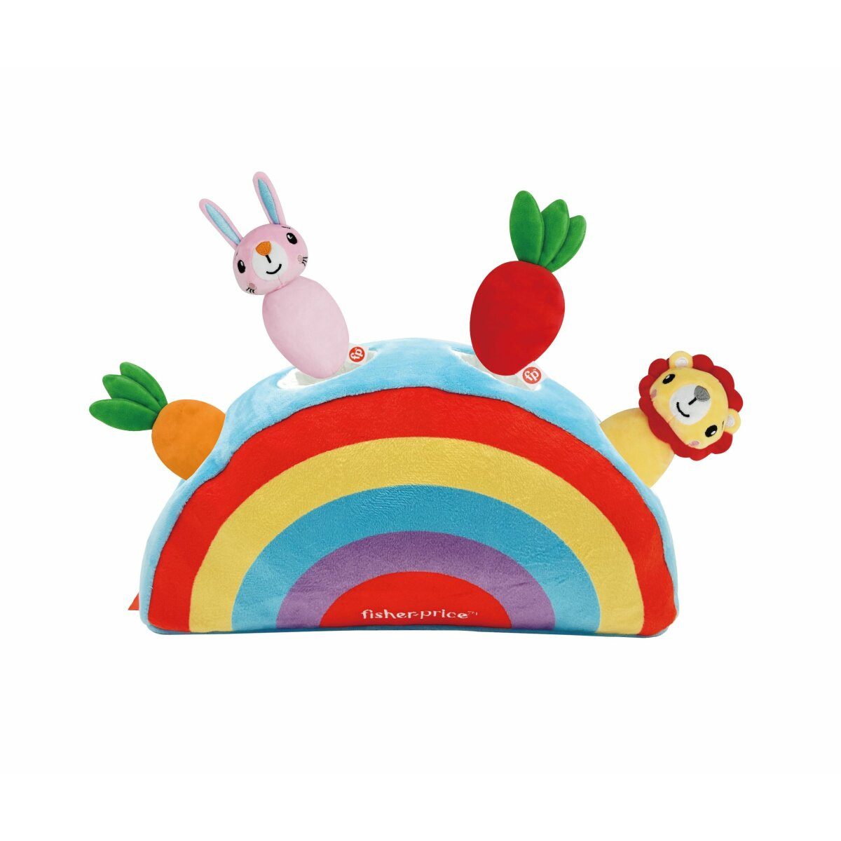 Fisher-Price® Kuscheltier Regenbogen Stofftier für Babys Farbenfroher Begleiter zum Kuscheln