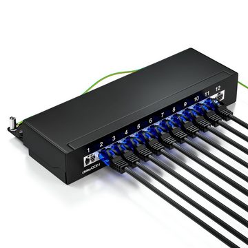deleyCON deleyCON 10x 2m CAT6 Patchkabel Netzwerkkabel Gigabit LAN U/UTP RJ45 LAN-Kabel