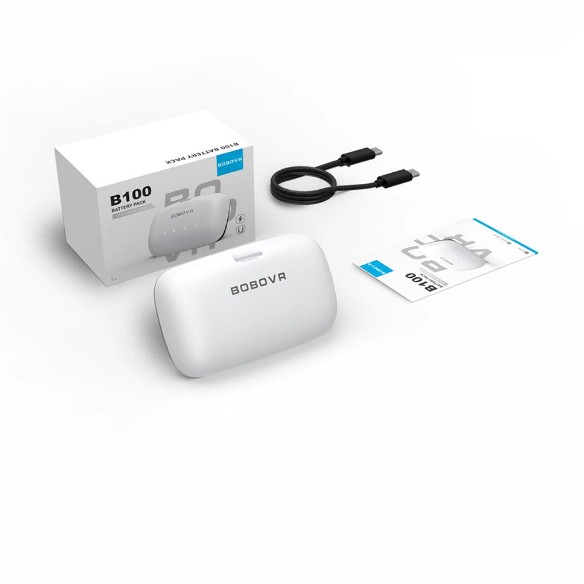 BOBOVR B100 Akku Externer VR-Akku 10000 mAh (7,3 V), Externer Hochleistungsakku mit Schnellladung und Temperaturkontrolle