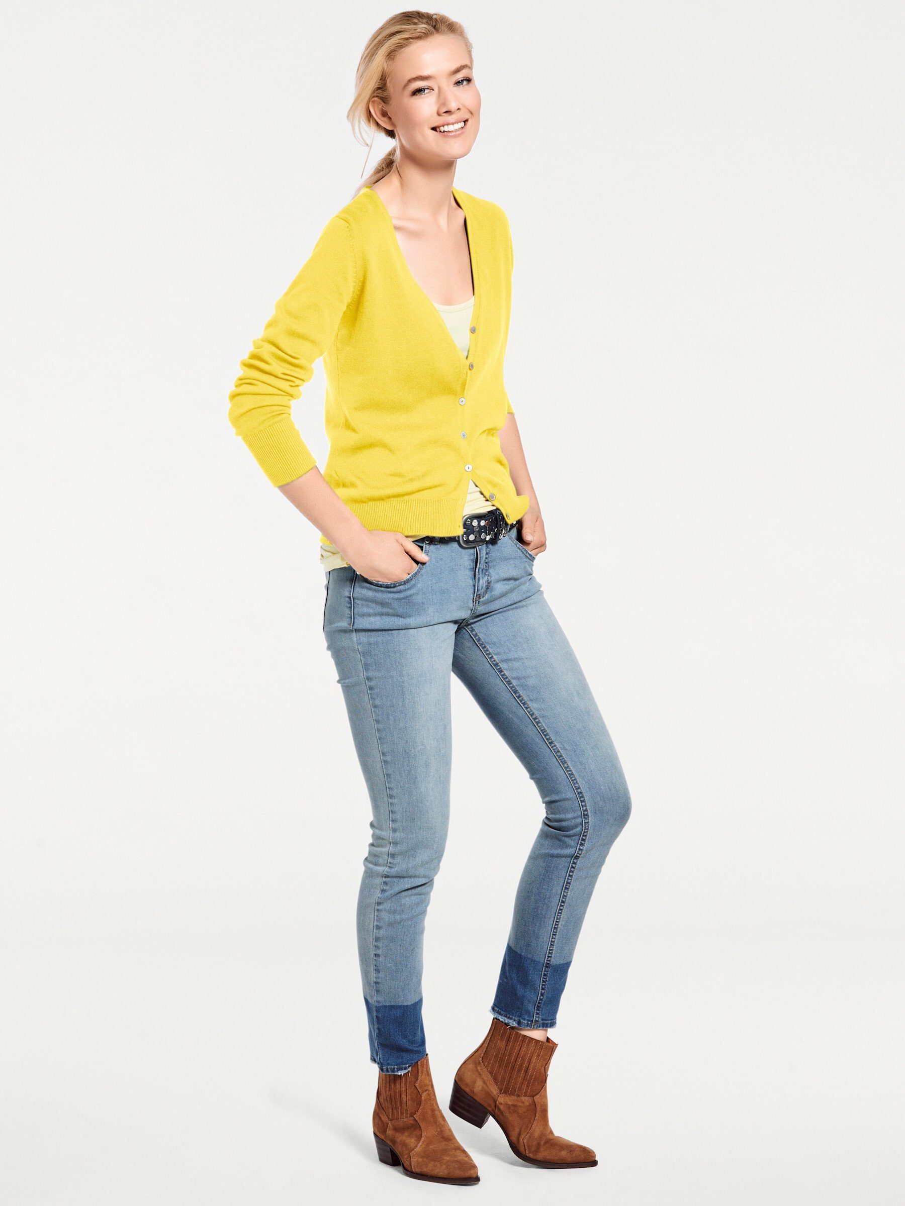 heine Strickjacke Feinstrickjacke Langarm Feinstrick günstig online kaufen
