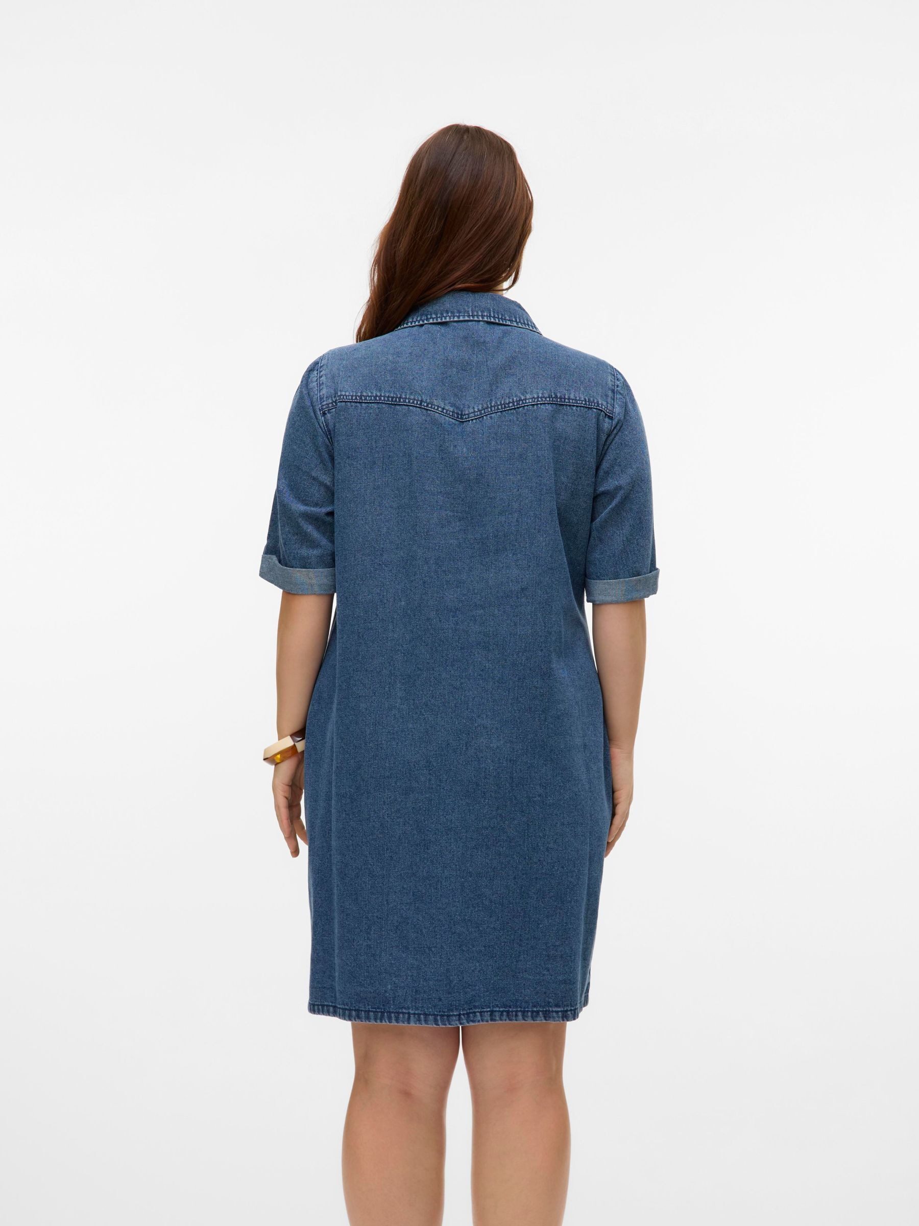 Vero Moda Curve Jeanskleid VMCJENNIE SS SHORT DENIM DRESS GA CUR günstig online kaufen