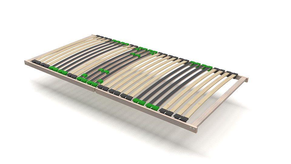 Lattenrost fertig montiert - FixSTAR - 7-Zonen - 28 Federleisten, Klappbar, Lattenrost2go, Kopfteil nicht verstellbar, Fußteil nicht verstellbar, kein zusammenbauen, da fertig montiert