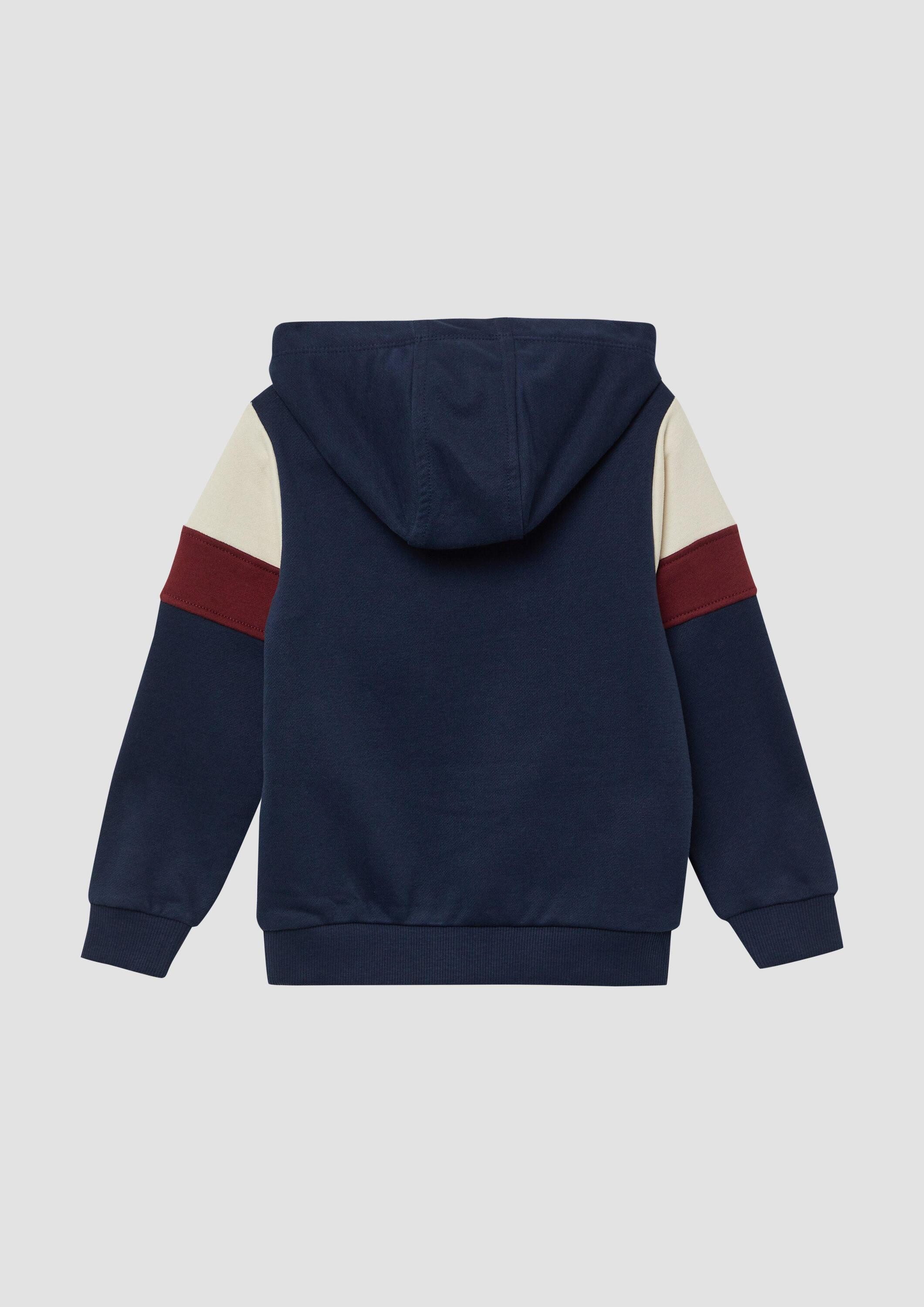 s.Oliver Sweatshirt Sweatshirt Hoodie mit Print und Kontrast-Details günstig online kaufen