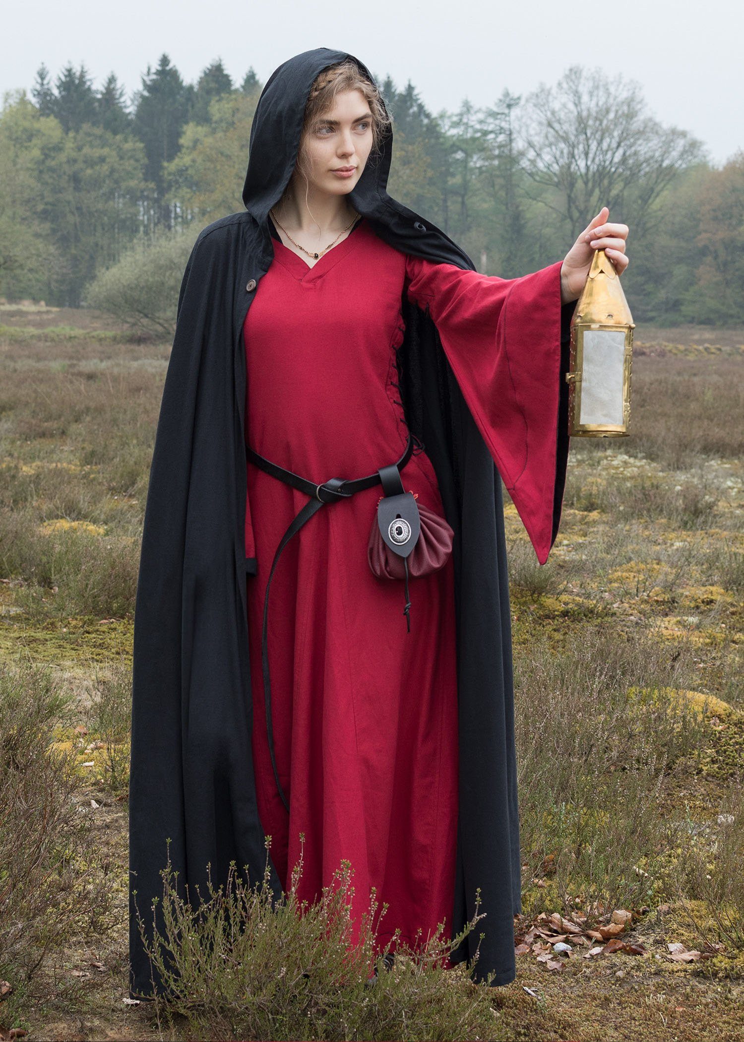 Battle Merchant Wikinger-Kostüm Mittelalter-Umhang Burkhard, versch. Farben, Einheitsgröße, unisex