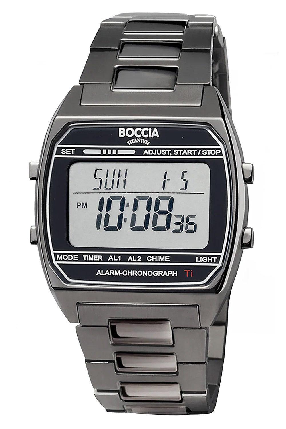 Boccia Digitaluhr Unisex-Uhr Digital Titan Schwarz