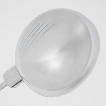 hofstein Stehlampe Stehlampe aus Metall/Glas in Chromfarben/Weiß, ohne Leuchtmittel, verstellbare Schirme, An-/Ausschalter,240cm, 3 xE14, ohne Leuchtmitte