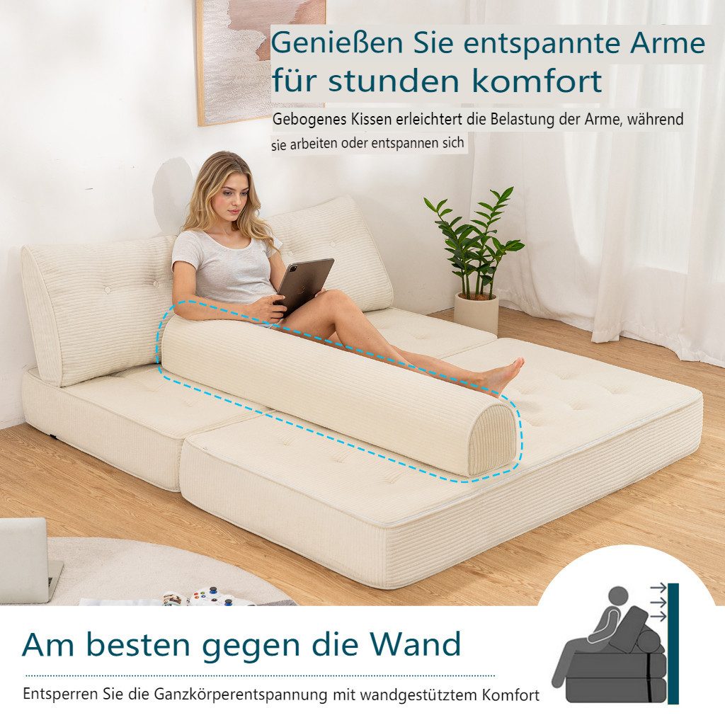 MECO Schlafsofa, Modernes Klappsofa 80×150×40 cm günstig online kaufen