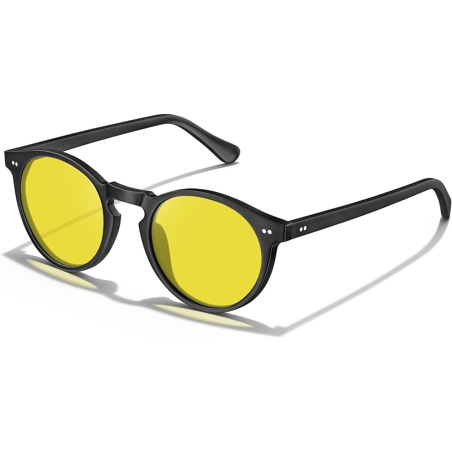 LuxusKollektion Retrosonnenbrille Sonnenbrille Herren polarisiert UV400 Fahren Reisen Schwarze Rahmen