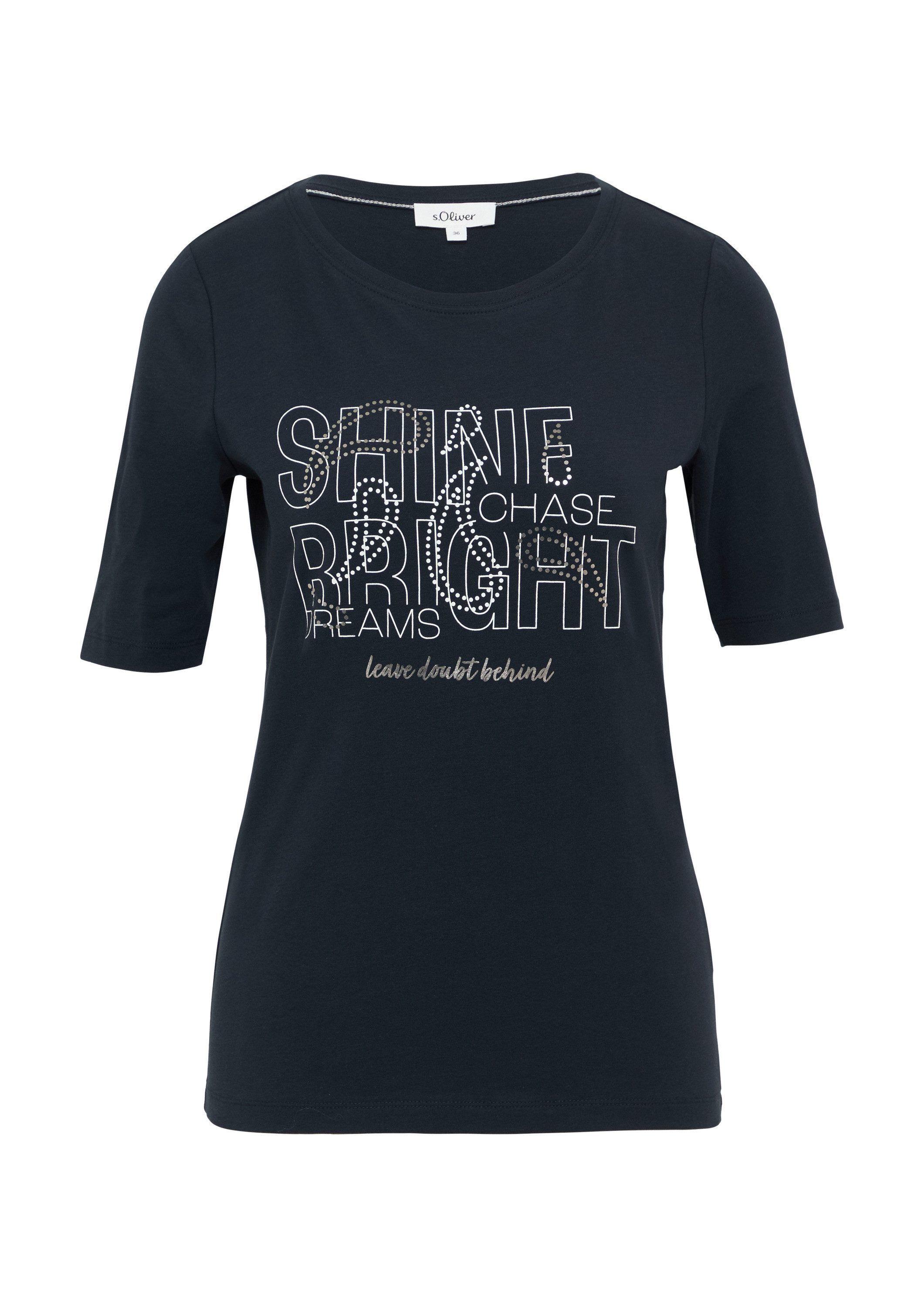 s.Oliver Kurzarmshirt T-Shirt Jersey-T-Shirt im Slim günstig online kaufen