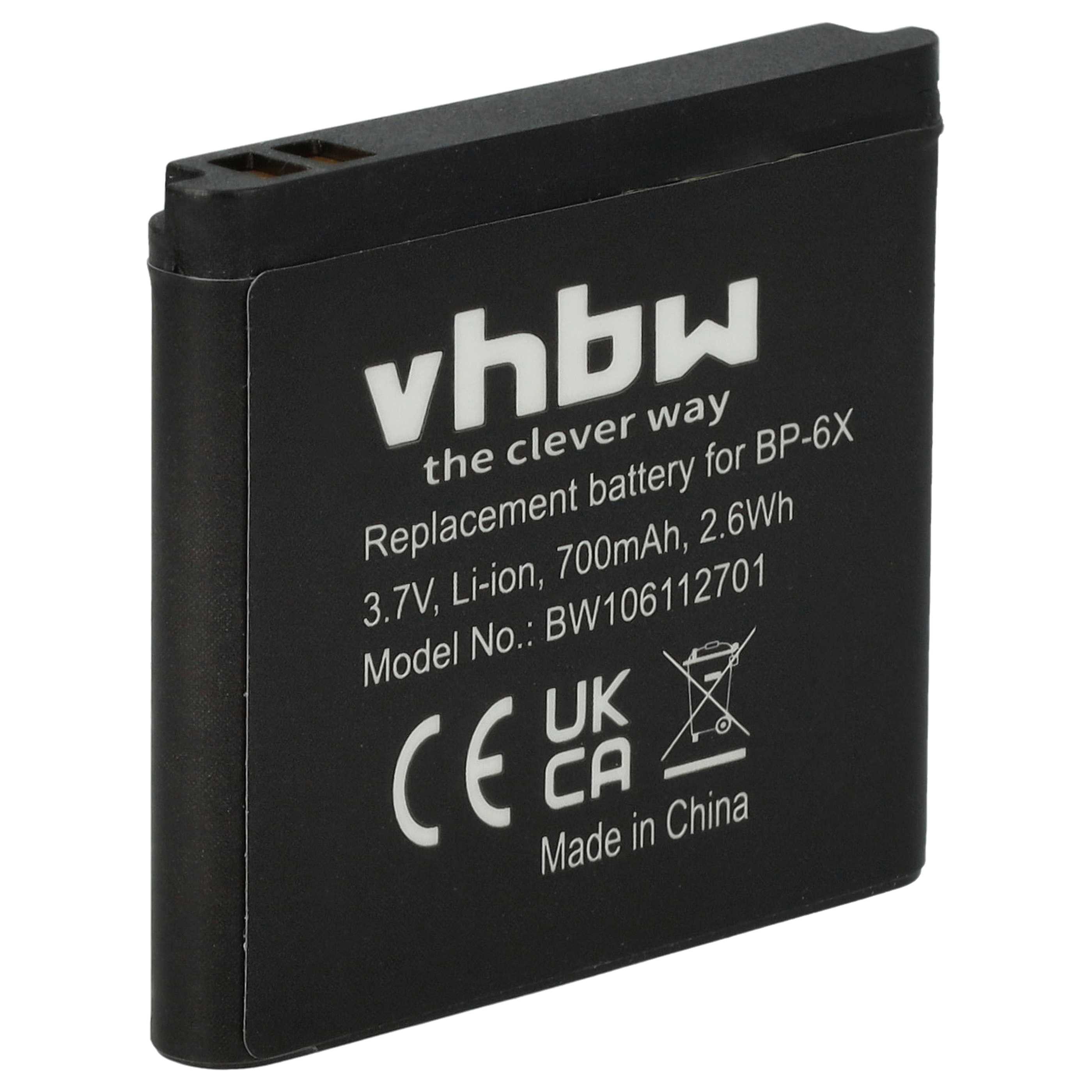 Akku passend für Nokia 8800 sirocco Mobilfunk (700 mAh, 3,7 V, Li-Ion) Smartphone-Akku