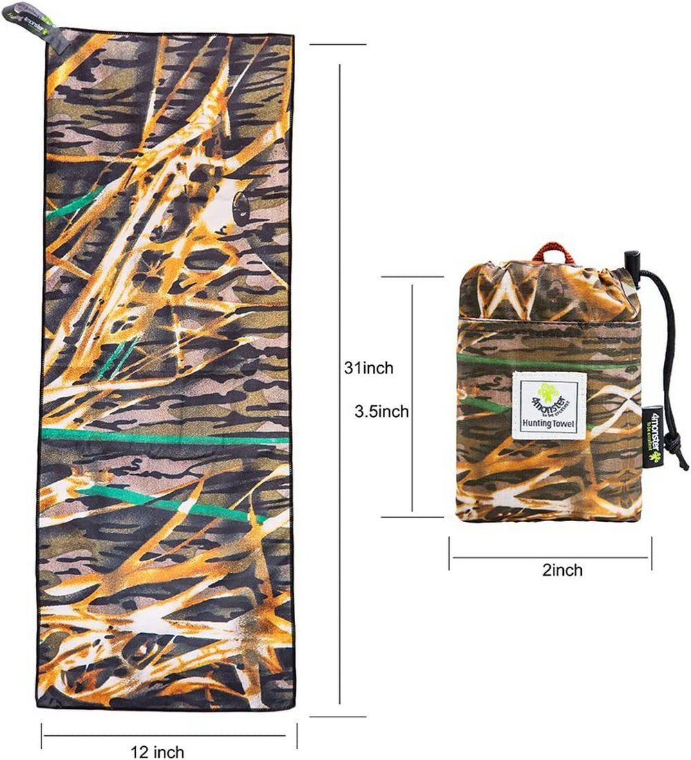 Jagd, Tree 20% 30 Fotografie Handtücher und Muster, x Camping geeignet 80 Real besonders Handtuch Größe cm, 80% 4Monster für Outdoor Polyamid, Mikrofaser, B mit Polyester, Camouflage