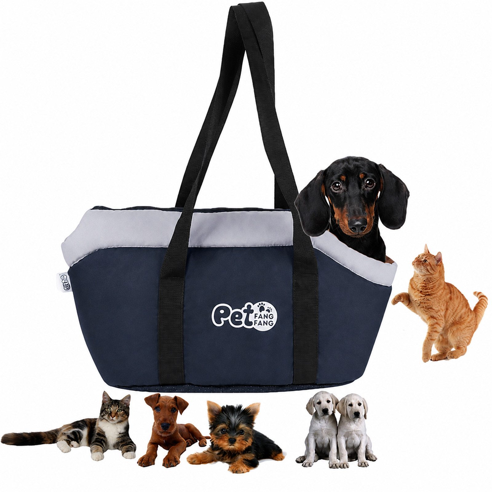 MOPUEA Tiertransporttasche Transporttasche für Katzen &Hunde Haustiertasche Atembare Konstruktion, Atmungsaktiv, sicher, rutschfest, ergonomisch, langlebig